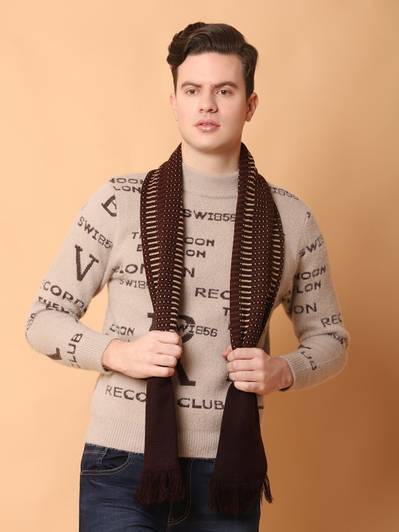 vesture Geometric Print Men Muffler
