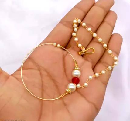 Nirmalkayaa Crystal Gold-plated Plated Alloy Nathiya