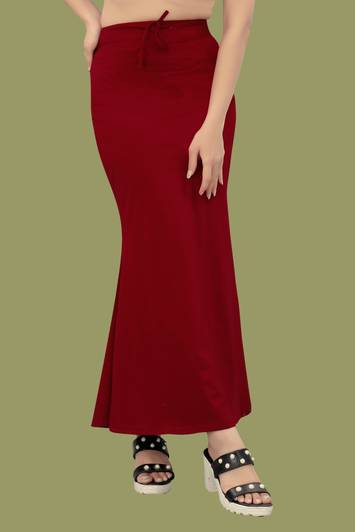 SANDIAM SALES dp.._Fish_Maroon_XL_Saree Shapewear shapewear petticoat For women Lycra Blend Petticoat