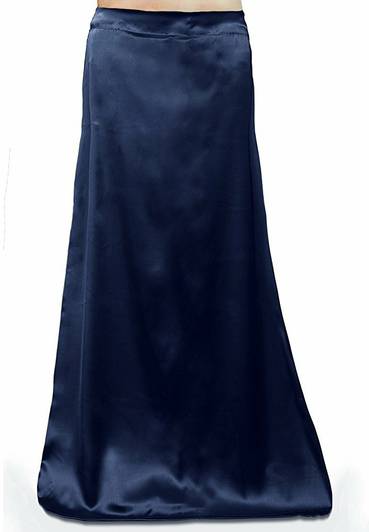 PKYC AM-NavyBlue44 Satin Blend Petticoat