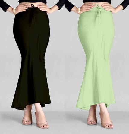 ALYNE COMBO-FISHTAIL-PISTA-BLACK Lycra Blend Petticoat