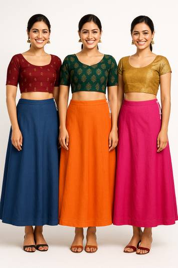 MPSPOLYCOTT MPS 100 pack of 3 Pure Cotton Petticoat