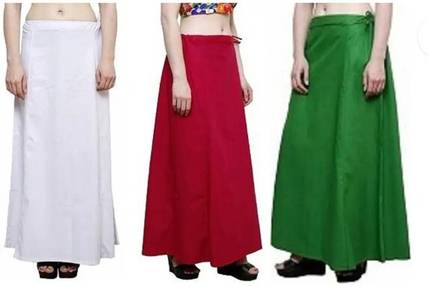 Maa vaishno collection Petticoat for women [3PCs of Combo] Pure Cotton Petticoat