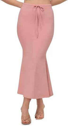 VIDHATA FASHION Light Pink Perfect Slim Fitting Curvy Body Shape Fish Cut Lycra Blend Petticoat Lycra Blend Petticoat