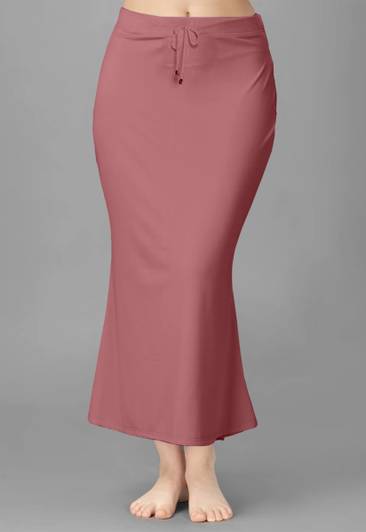 Trendmalls TM-P001-Salmon Pink-M Lycra Blend Petticoat