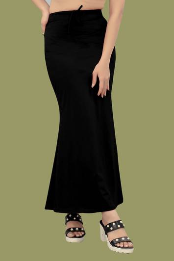 Ozberk Creation dp.._Fish_Black_XL_Saree Shapewear shapewear petticoat For Women Lycra Blend Petticoat