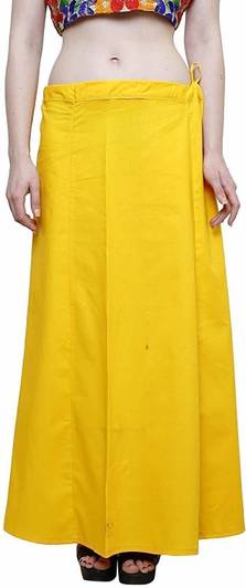 trendzmy PT_CT_1039_Yellow Pure Cotton Petticoat