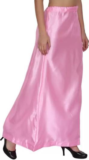 ART Fashion Pink satin petticoat Satin Blend Petticoat