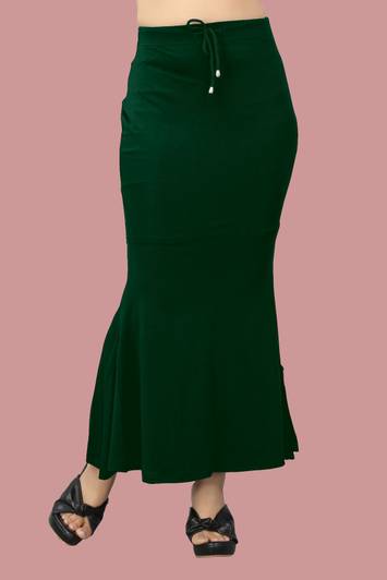 SHAYONAM K.MT._Fish_Dark Green_XXL_Saree Shapewear shapewear petticoat For Women Lycra Blend Petticoat