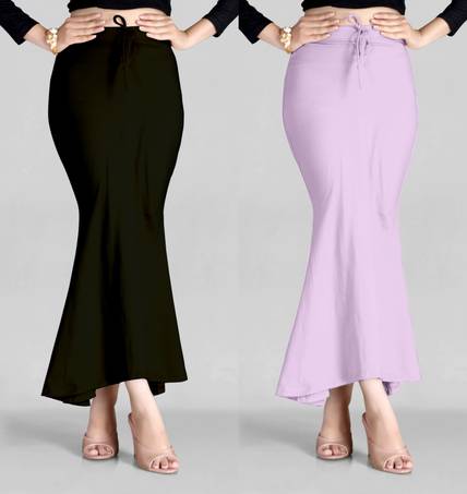 ALYNE COMBO-FISHTAIL-LAVENDER-BLACK Lycra Blend Petticoat