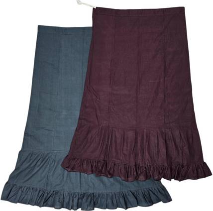 Belizs Black & Dark Sangria Combo Pure Cotton Petticoat