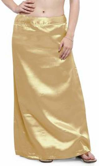 Evafasion Golden Satin Silk Petticoat Pure Silk, Pure Satin Petticoat