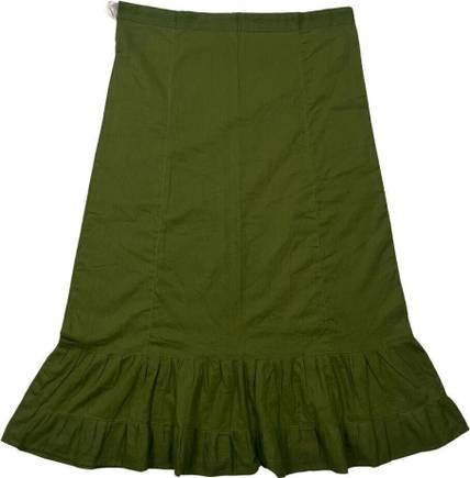 Belizs Olive Green Pure Cotton Petticoat