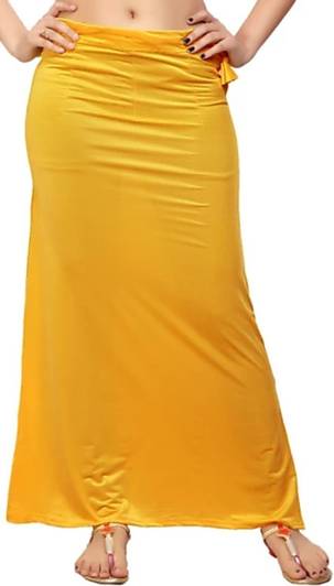 PKYC AM-LyellowSP50 Satin Blend Petticoat