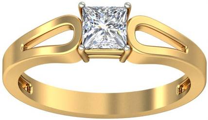 avsar AVR608YB 14kt Cubic Zirconia Yellow Gold ring