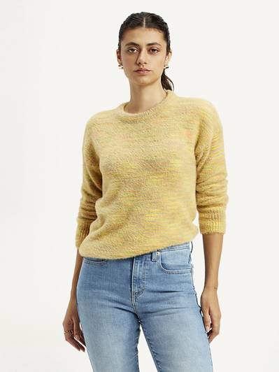 LEVI'S Round Neck Self Design Women Pullover