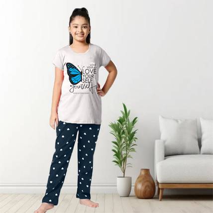 HEYDALS Kids Nightwear Girls Graphic Print Cotton Blend