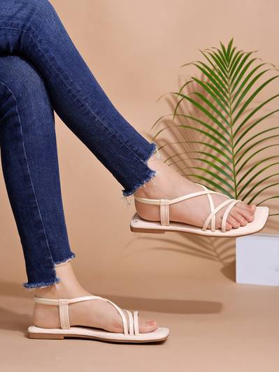 SHOETOPIA Girls Sling Back Flats