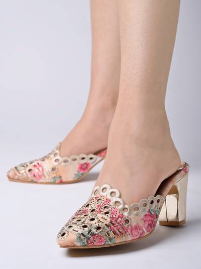 SHOETOPIA Girls Slip-on Heels