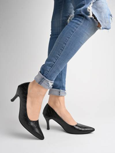 SHOETOPIA Girls Slip-on Heels