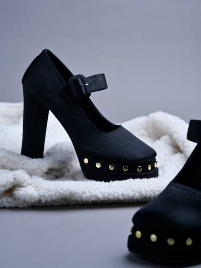 SHOETOPIA Girls Buckle Heels