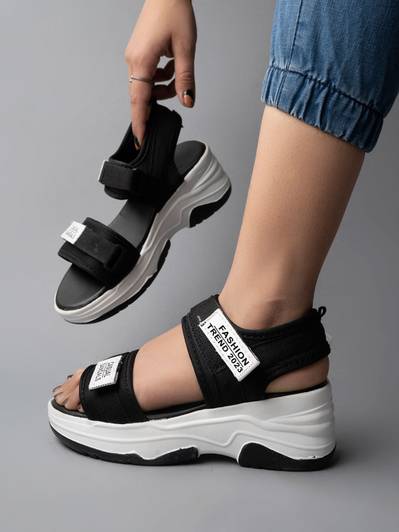 SHOETOPIA Girls Velcro Wedges