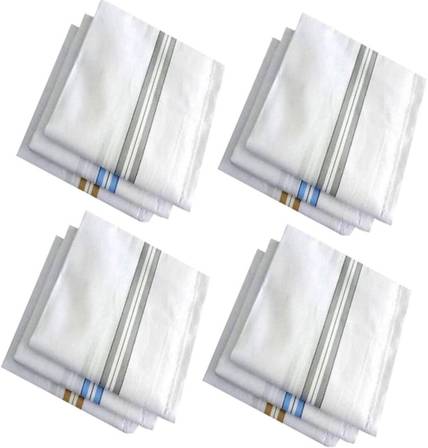 S4S White SW Formal Handkerchief Pack Of 12 ["White"] Handkerchief
