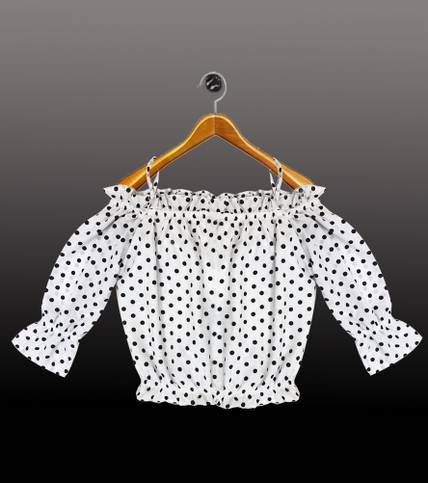 Vishwa Trends Girls Casual Crepe Shirt Style Top