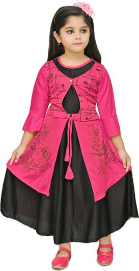 CHANDRIKA LIFESTYLE Girls Calf Length Party Dress