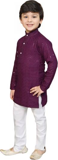 Go Berry Baby Boys Festive & Party Kurta and Pyjama Set