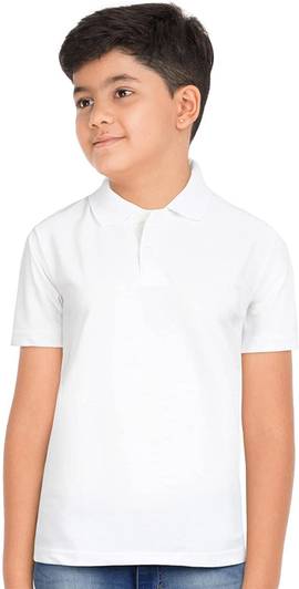 Deena Uniforms Boys Solid Cotton Blend Regular T Shirt