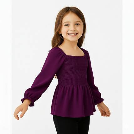 Velvix Girls Casual Crepe Top