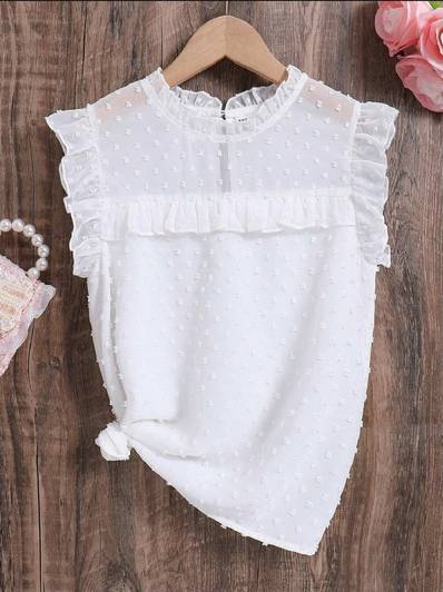 MAMATHINK Girls Georgette Gathered Top