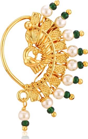 VIVASTRI Cubic Zirconia Gold-plated Plated Alloy Nathiya