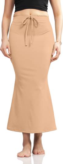 KANISHTHA Beige Saree Shapewear for Women Lycra Blend Petticoat