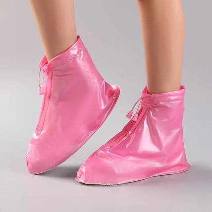 TAYLORED HOME Waterproof Pink Shoe Cover Reusable Rain Shoe Covers, Silicone Pink Boots Shoe Cover