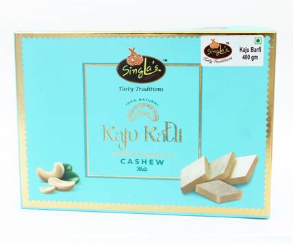 Singla Sweets Kaju Burfi Katli 400g Box