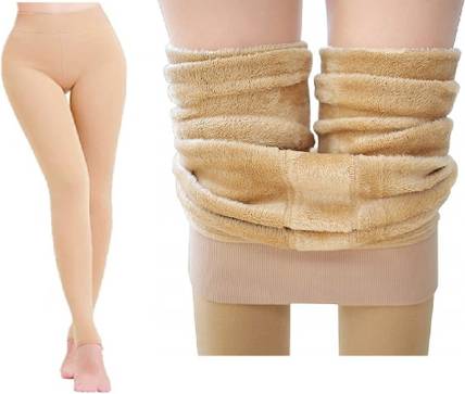 AlexVyan Length Ankle (24 to 36 Waist) Stretchable Warm Thick Fur Soft Fleece Legging Women Pyjama Thermal