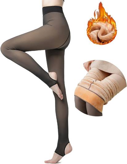 HSR Winter Warm Thermal Fleece Women Leggings Waist Size : 26 to 34 Inch Stretchable Women Pyjama Thermal