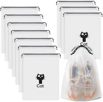 RIDHHANAL 10 Pcs Shoe Bag Cover for Shoe Storage & Travelling Drawstring Bags Waterproof