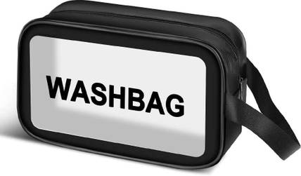 Queue Medium Cosmetic Bag, White Makeup Bag, Portable Makeup Travel Bag Women, Girls,