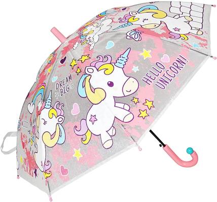 prisma collection Orange Glitter Unicorn Umbrella for Girls, Shining Eva Unicorn Umbrella Umbrella