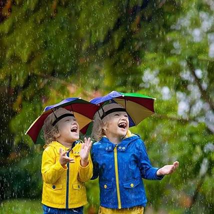 timecarry Rainbow Umbrella Hat Hands free Z7 Umbrella