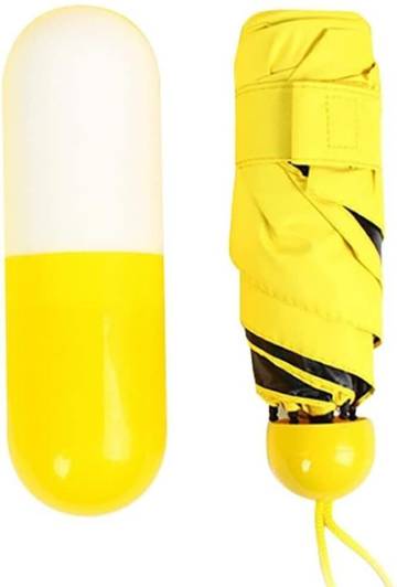 Bella Worth Capsule Mini Travel Umbrella Foldable UV &Windproof Colorful Umbrella Sun Beach Umbrella
