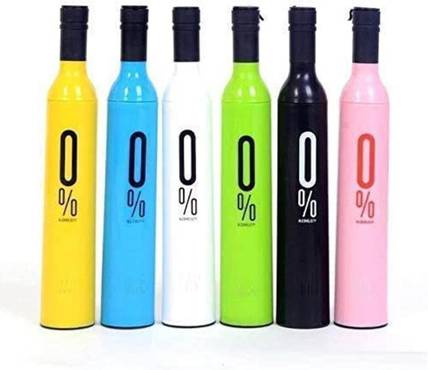 hipbrat Wine Bottle Umbrella, Manual Open Close Folding Designa (Multicolor ) Umbrella