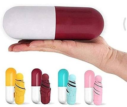 RECTITUDE Tablet Umbrella Rain Windproof & Sun Protection Capsule Case For Men, Women Kids Umbrella