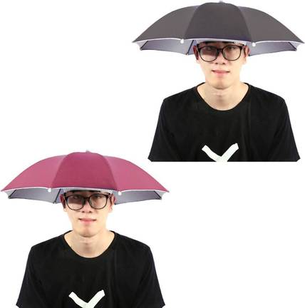 Dark Moon Hat Umbrella for Kids 2Pcs Cap Umbrella for Girls and Boys Umbrella