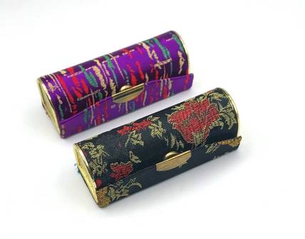 Tej Gifts Lipstick Case Holder With Mirror, Designer Jewelry Box (set of 2) Lipstick Case Holder Vanity Box