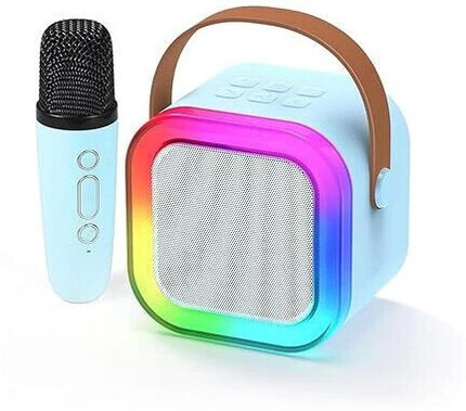 Mini Karaoke Machine with Wireless Mic for Kids | Portable Bluetooth, USB Connectivity Speaker Audio CD Box Set  (English, Hindi - NO)