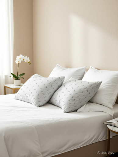 Raymond Home Microfibre Sleeping Pillow Pack of 4 Solid White